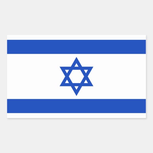 Rectangulaire Sticker pour drapeau d'Israël (Devant)