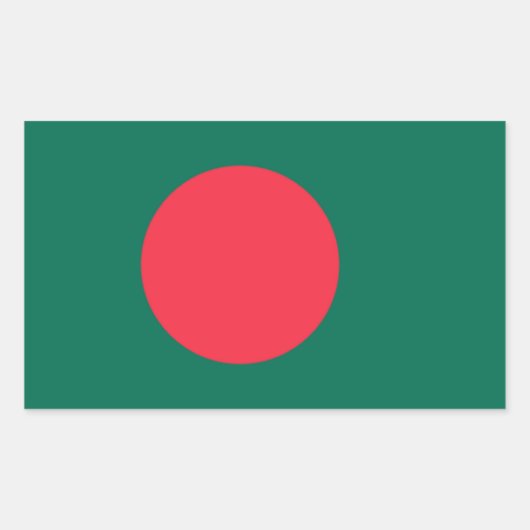 Rectangulaire Sticker pour drapeau du Bangladesh (Devant)