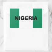 Rectangulaire Sticker pour drapeau du Nigeria* (Sac)