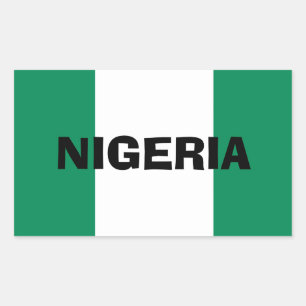 Rectangulaire Sticker pour drapeau du Nigeria*