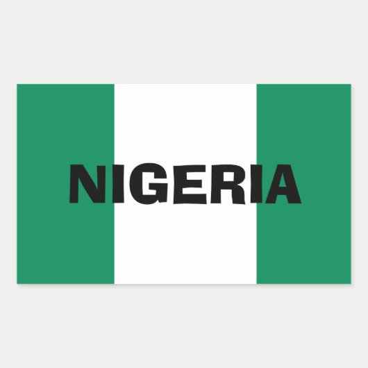 Rectangulaire Sticker pour drapeau du Nigeria* (Devant)