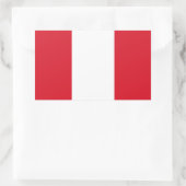 Rectangulaire Sticker pour drapeau du Pérou (Sac)