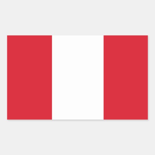 Rectangulaire Sticker pour drapeau du Pérou (Devant)