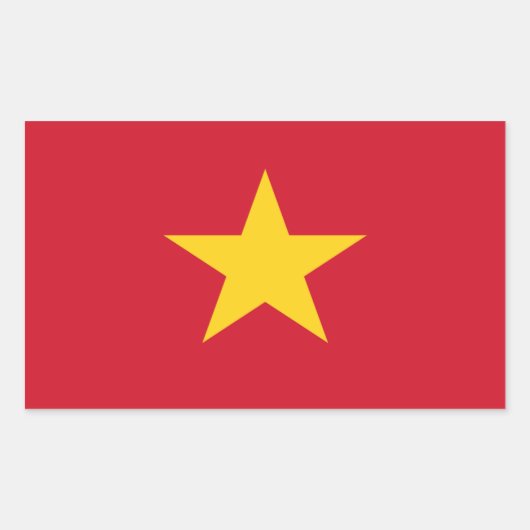Rectangulaire Sticker pour drapeau du Vietnam (Devant)