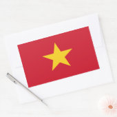 Rectangulaire Sticker pour drapeau du Vietnam (Enveloppe)
