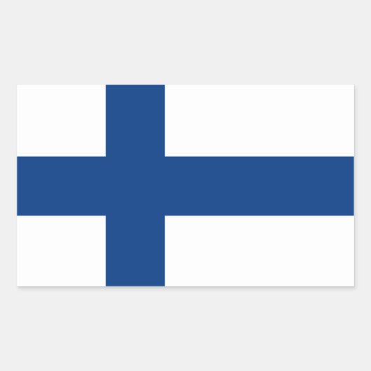 Rectangulaire Sticker pour drapeau finlandais* (Devant)