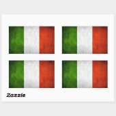 Rectangulaire Sticker pour drapeau italien (Feuille)