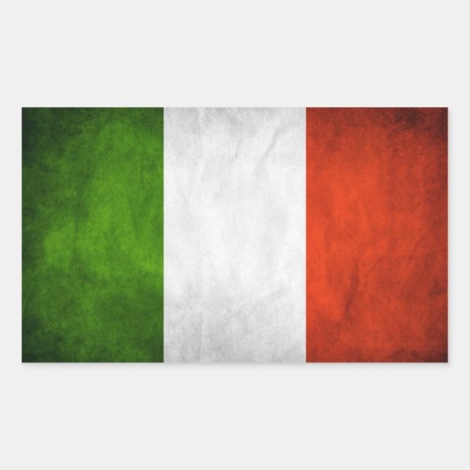 Rectangulaire Sticker pour drapeau italien (Devant)