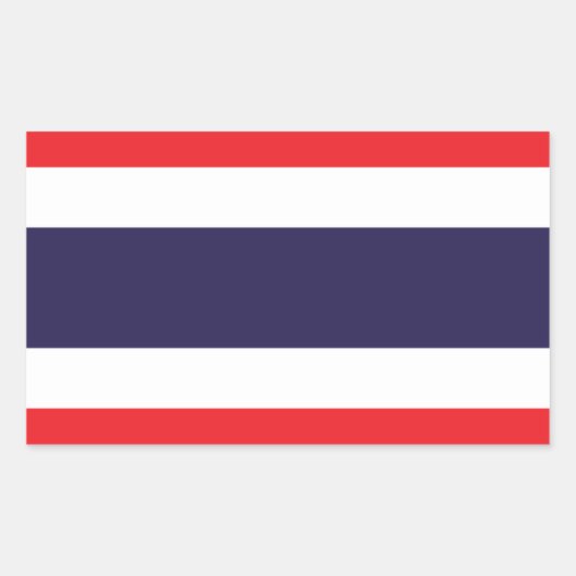 Rectangulaire Sticker pour drapeau thaïlandais (Devant)