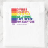 Rectangulaire Sticker pour espace sécurisé (Sac)