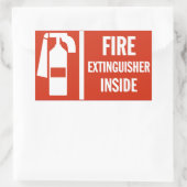 Rectangulaire Sticker pour extincteur (Sac)
