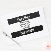 Rectangulaire Sticker pour Faire-part mobile de bureau noir et b (Enveloppe)
