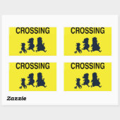 Rectangulaire Sticker pour famille de passage (Feuille)