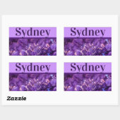 Rectangulaire Sticker pour gemmes violettes (Feuille)
