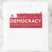 Rectangulaire Sticker pour la démocratie (Sac)