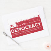 Rectangulaire Sticker pour la démocratie (Enveloppe)