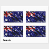 Rectangulaire Sticker pour la fierté australienne (Feuille)