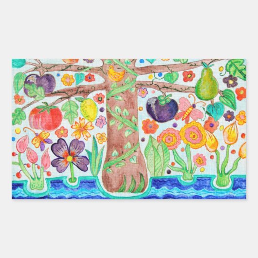 Rectangulaire Sticker pour l'arbre de vie (Devant)
