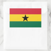 Rectangulaire Sticker pour le drapeau du Ghana (Sac)