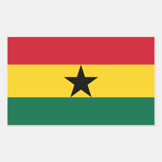 Rectangulaire Sticker pour le drapeau du Ghana (Devant)