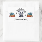 Rectangulaire Sticker pour le nom du livre scolaire (Sac)