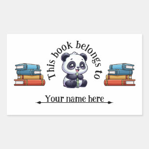 Rectangulaire Sticker pour le nom du livre scolaire