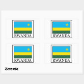 Rectangulaire sticker pour le Rwanda (Feuille)