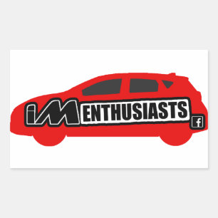 Rectangulaire Sticker pour les amateurs de iM