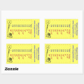 Rectangulaire Sticker pour les mesures de triage et d'égouts (Feuille)