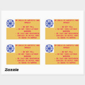 Rectangulaire Sticker pour les premiers intervenants - enfant au (Feuille)