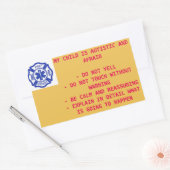 Rectangulaire Sticker pour les premiers intervenants - enfant au (Enveloppe)