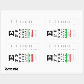 Rectangulaire Sticker pour les yeux Snellen (Feuille)