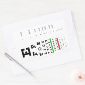 Rectangulaire Sticker pour les yeux Snellen (Enveloppe)