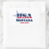 Rectangulaire Sticker pour l'état du Montana (Sac)
