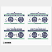 Rectangulaire Sticker pour l'exercice de respiration (Feuille)
