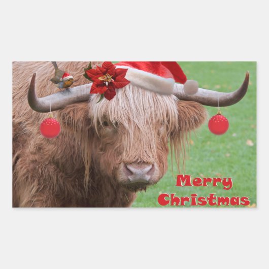 Rectangulaire Sticker pour Noël Chums (Devant)