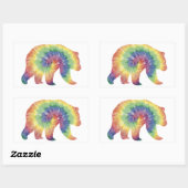 Rectangulaire Sticker pour oreille grizzly (Feuille)