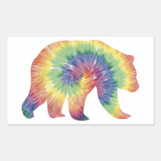 Rectangulaire Sticker pour oreille grizzly (Devant)