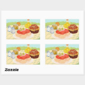 Rectangulaire sticker pour pique-nique alimentaire (Feuille)