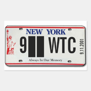 Rectangulaire Sticker pour plaque de licence 911 Memorial NY 2