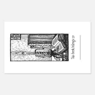 Rectangulaire Sticker pour plaque de livre et bougie