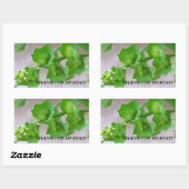 Rectangulaire Sticker pour remerciement (Feuille)