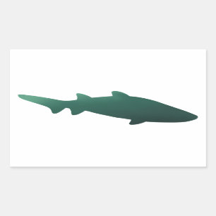 Rectangulaire Sticker pour requin vert foncé