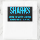Rectangulaire Sticker pour requins (Sac)