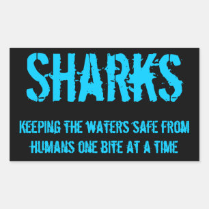 Rectangulaire Sticker pour requins