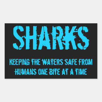 Rectangulaire Sticker pour requins