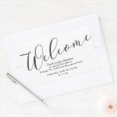 Rectangulaire Sticker pour sac de bienvenue pour les clients Mar (Enveloppe)