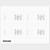 Rectangulaire Sticker pour sceau de boîte à logo commercial mini (Feuille)