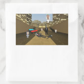 Rectangulaire Sticker pour toilettes Skibidi :) (Sac)