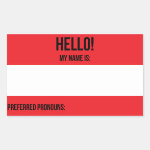 Rectangulaire Sticker Pronounours préféré